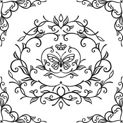 frames and elements in vintage style