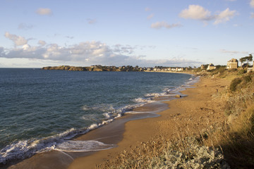 Grande marée St Malo / soleil couchant 