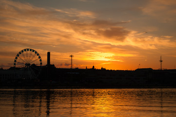 Obraz premium Sunrise, morning in Helsinki, Finland