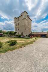 Fototapeta na wymiar Herrebouc tower in Gers, Southern France.