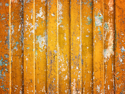 Dirty Cracked Orange Wall Texture Background