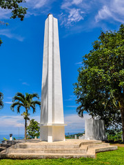 Fototapeta na wymiar Filipino-American-Japanese Amity Shrine - marks WWII battleground in Negros Oriental, Philippines