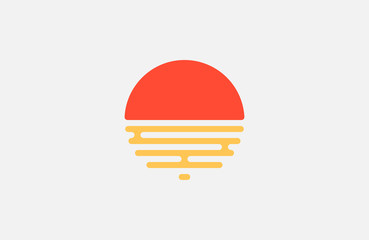 Sun logo design. Creative sun symbol. Line sun logo