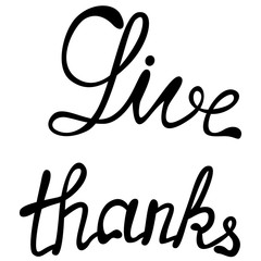 Give thanks lettering
