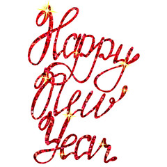 Happy New Year lettering tinsels