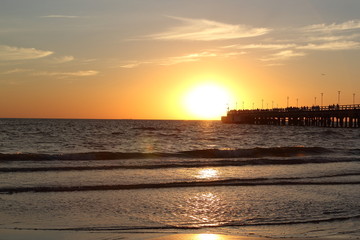 Naklejka premium Sunset in Palanga