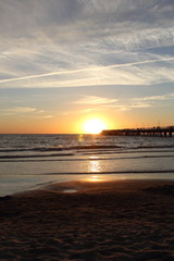 Naklejka premium Sunset in Palanga