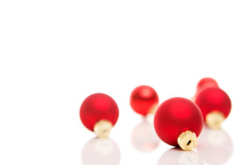 Rote Weihnachtskugeln