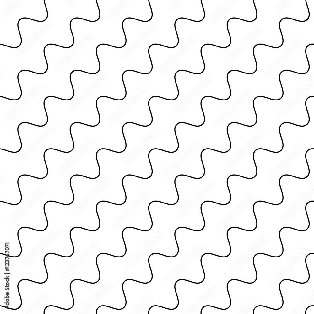 Poster wavy, zigzag parallel lines repeatable pattern