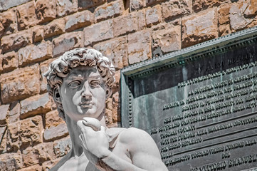 Michelangelo's David statue in Florence, Italy