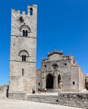Chiesa Matrice, a.k.a. Cathedral of Erice, dedicated to Our Lady of the Assumption, originally built in 1314, drastically restored in 1865.