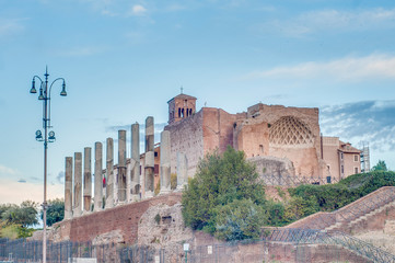 The Roman Forum in Rome, Italy.