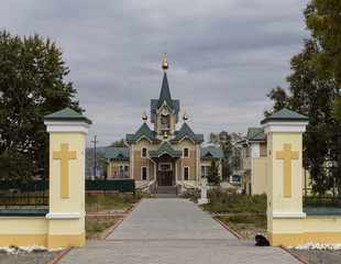 the church in sludyanka railway station ,russian federation