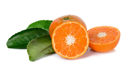 orange fruit isolated on the white background