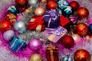 Christmas decorations and Christmas gifts