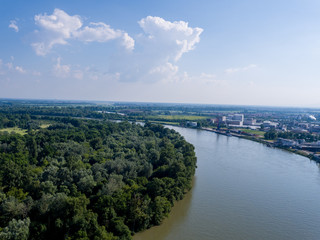 Fototapeta premium Ludwigshafen Mannheim Luftaufnahme Pfalz Baden Württemberg