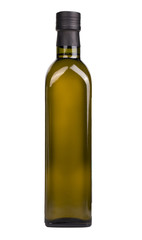 Olive oil bottle isolated on the white