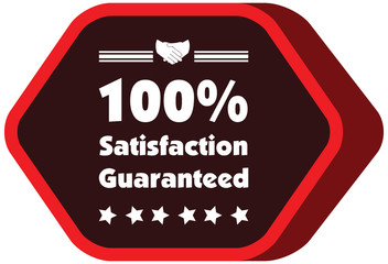 100% Satisfaction Guaranteed vector illustration label.