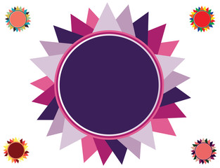 Star burst colorful vector blank space Icon Banner Shape for bac