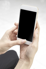 smartphone with blank screen