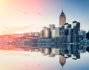 Naklejka premium Miasto Hongkong