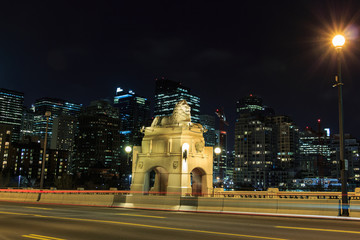 Lion's Status on Centre Street Bridge