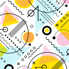 1980s inspired memphis pattern background