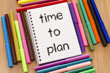 Time to plan text concept