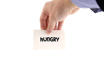 Hungry text concept