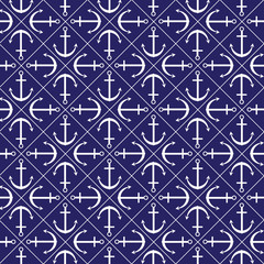 Seamless anchor pattern in vector format.