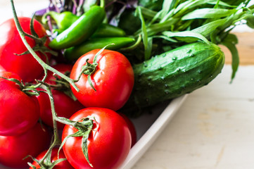 Organic fresh vegetables