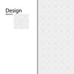 Traditional Arabic seamless ornament. Geometric pattern seamless for your design.  Geometric pattern for laser cutting. Desktop wallpaper, interior decoration, graphic design.