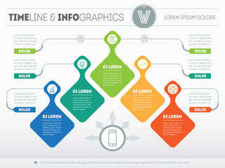 Infographic with design elements. Vector presentation of busines