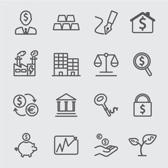 Investment line icon