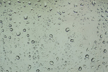 Drops of rain water during the rainy season.