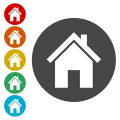 Home sign icon. Main page button 