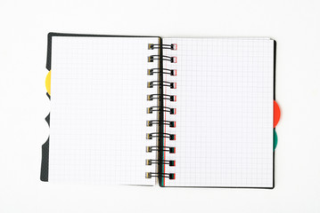 notepad with pen isolated