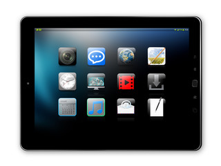 Modern digital tablet 3D rendering