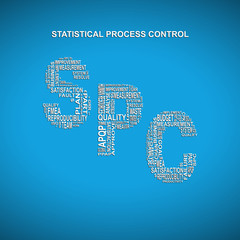 Statistical process control diagonal typography background