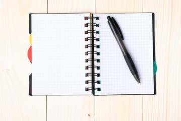 notepad with pen isolated