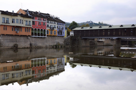 Wooden Bridge in the Town of Lovech