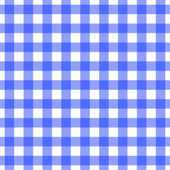 Seamless blue gingham pattern. Traditional print for tablecloths, banqueting rolls, placemats, disposable napkins, drawer & shelf liners. Classic check design for shirts, dresses, pants, bedding sets.