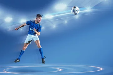 Poster Soccer Kopfball