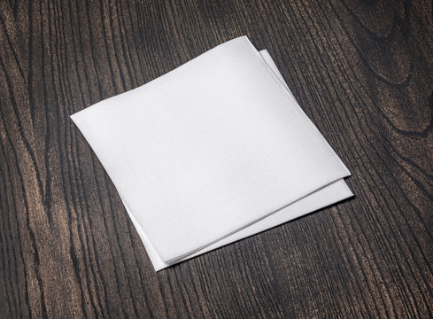 napkin on old wooden table
