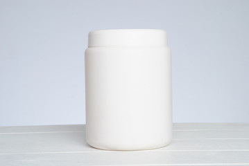 White cosmetic bottle