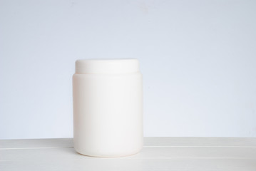 White cosmetic bottle