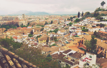 Fototapeta na wymiar Top view of Granada