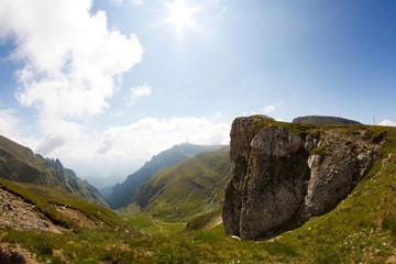 Landscape from Bucegi Mountains, part of Southern Carpathians in Romania