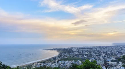 Foto auf Acrylglas Panoramic View of Vizag City and the Beach from Kailasagiri Hill © Kreative