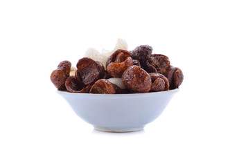 Delicious and healthy cereal isolated on white